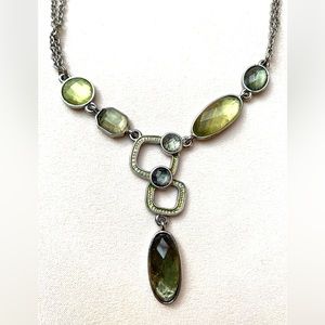 Lia Sophia “Seltzer” Silver & Cut Crystal Necklace